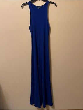 Ralph Lauren Cobalt Blue Sleeveless Maxi Dress